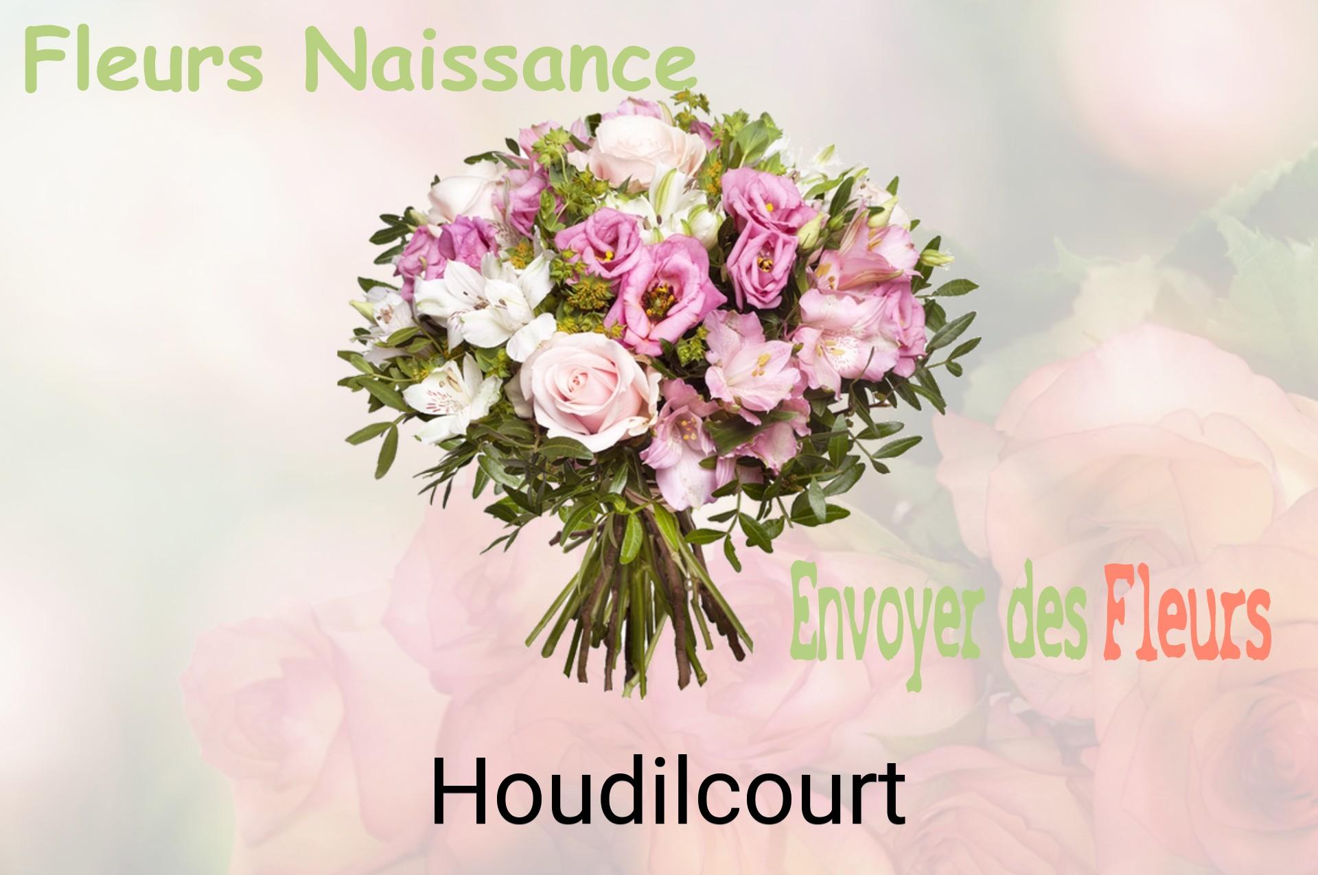 Bouquet de fleurs de naissance livré à Houdilcourt
