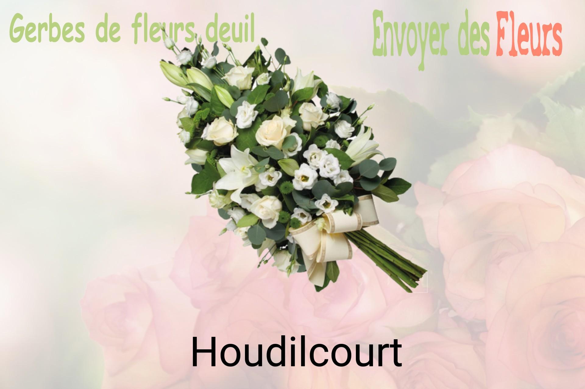 Gerbe de fleurs de deuil livrée à Houdilcourt
